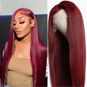 Lace Front Human Hair Wig - 30in